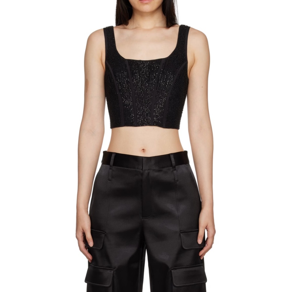 Frame beaded corset top, medium, like new